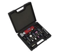 Sealey Air Die Grinder 90° Angle Kit 15Pc Polisher Sander Kit in Case GSA675