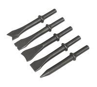 Sealey Air Hammer Chisel Set 5Pc 120mm .401" Shank Heavy Duty Chiselling Sa12C