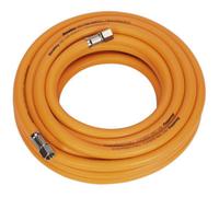Sealey Air Hose 10M X 8mm Hybrid High-Visibility With 1/4"bsp Unions Ahhc10