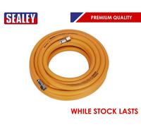 SEALEY AIR HOSE 10MTR X Ø8MM HYBRID HIGH VISIBILITY WITH 1/4"BSP UNIONS AHHC10