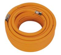 Sealey Air Hose 15M X 10mm Hybrid High-Visibility With 1/4"bsp Unions