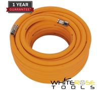 Sealey Air Hose Bore Hybrid High Visibility 1/4" BSP Unions 15m x 10mm