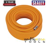 Sealey Air Hose Bore Hybrid High Visibility 1/4" BSP Unions 20m x 10mm