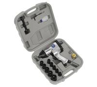 Sealey Air Impact Wrench Kit With Sockets 1/2"sq Drive Sa2/ts