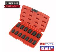 Sealey Impact Socket Set AK5613M 13pc 1/2" Drive Metric Hexagon WallDrive