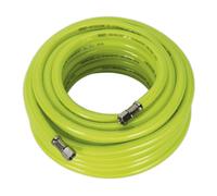 Sealey Air Line Hose High Visibility 15m x 8mm with 1/4"BSP Unions AHFC15