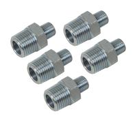 Sealey Air Reducing Union 1/2"BSPT to 1/4"BSPT 100psi 7bar Pack of 5 AC101