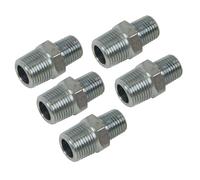 Sealey Air Reducing Union 3/8"BSPT to 1/4"BSPT 100psi 7bar Pack of 5 AC100