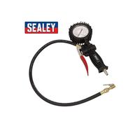 Sealey Air Tyre Inflator 0-174psi Pressure Gauge 1/4" Clip On Connector SA9304