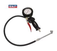 Sealey Air Tyre Inflator 0-174psi Pressure Gauge 1/4" Push On Connector SA9314