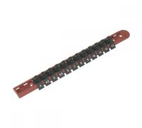 Sealey AK1412 Socket Retaining Rail With 12 Clips 1/4inSq Drive