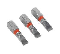 Sealey Ak210508 Power Tool Bits Slotted 5Mm Colour Coded S2 25Mm 3Pc