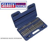 Sealey AK219 TRX-Star/Spline/Hex Bit Set 42pc 3/8" & 1/2"Sq Drive