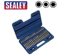 Sealey AK219 TRX-Star Torx Hex Allen Head Spline - 42pc Bit Set 3/8 1/2 Drive