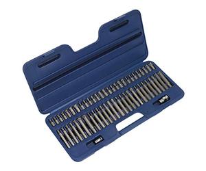 Sealey Ak21956 Ribe/Spline/Hex/Security TRX Bit Set 56Pc 3/8In & 1/2In Sq Dr