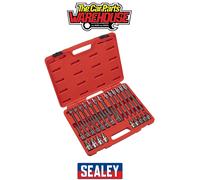 Sealey Hex Socket Bit Set AK2196 - 30pc 1/2" Sq Drive