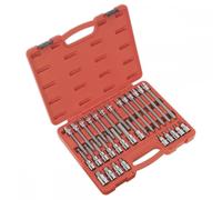 Sealey Hex Socket Bit Set 30Pc 1/2" Square Drive Chrome Vanadium Steel Ak2196