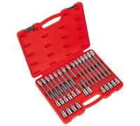 Socket Bit Set Hex 4-12mm & TRX-Star T10-T50 Colour Coded On Socket Rail