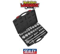 Sealey AK2582 Premier Metric/Imperial Socket Set 3/4"Sq 12-Point 26pc