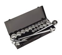 Sealey AK259/CRV Socket Set 22pc 3/4"sq Drive - Walldrive - Duometric