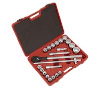 Sealey Ak2598 Socket Set 22Pc 3/4Sq Drive 12Pt Walldrive Metric