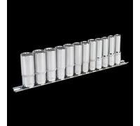 Sealey Socket Set AK2683 - 12pc 3/8" Drive 12pt Deep Walldrive Metric