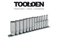 Sealey AK2692 Socket Set 13pc 1/4"Sq Drive 6pt Deep WallDrive® Metric