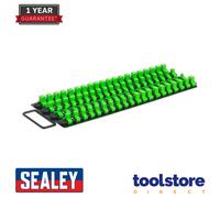 Sealey AK27051HV Hi-Vis Socket Rail Tray 1/4 3/8 & 1/2 Sq Drive Green