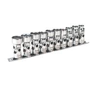 Sealey AK2710 Universal Joint Socket Set 10Pc 3/8inSq Drive 6Pt Walldrive® Metric