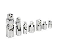 Sealey AK2737 Universal Joint & Socket Adaptor Set 7Pc 1/4in 3/8in & 1/2inSq Drive