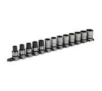 Sealey AK2742B Socket Set 13Pc 1/2inSq Drive Lock-On™ 6Pt Metric - Black Series