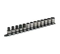 Socket Set 13pc 1/2"Sq Drive Lock-On? 6pt Metric - Black Series