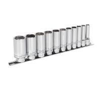 Sealey AK2743 Socket Set 11Pc 3/8inSq Drive Deep Lock-On™ 6Pt Imperial