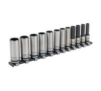 Sealey AK2744B Premier Black Deep Lock-On™ Socket Set 3/8"Sq Drive 12pc