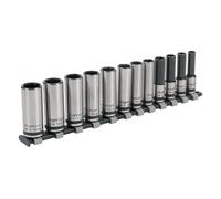 Sealey AK2744B Socket Set 12pc 3/8"Sq Dr Deep Lock-On 6pt - Black Series