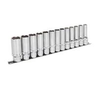 Sealey Socket Set AK2745 13pc 1/2in Sq Drive Deep Lock-On 6pt Metric