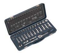 Sealey AK27481 Socket Set 34Pc 3/8inSq Drive Lock-On™ 6Pt Metric