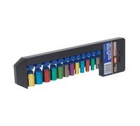 Sealey AK282 Multi-Coloured Socket Set 12Pc 1/4inSq Drive 6Pt Walldrive® Metric
