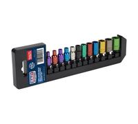 Sealey AK282 Premier Multi-Coloured Socket Set 1/4"Sq Drive 12pc