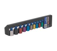 Sealey AK285 Multi-coloured Socket Set 10pc 3/8"sq Drive Metric