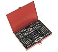 SEALEY AK3033 Tap & Die 33 Piece Split Dies, Metric, UNF, BSP Set & Thread Gauge