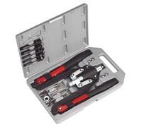 SEALEY Hand Long Arm Riveter & Threaded/Blind Nut Riveting Gun Kit, AK39602