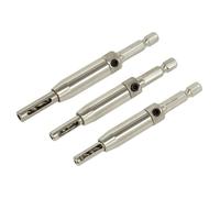 Sealey AK3HD Self-Centring Chamfered Hinge Drill Set 3Pc