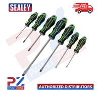 Sealey AK4321HV Premier 7 pc GripMAX® Screwdriver Set - Hi-Vis Green