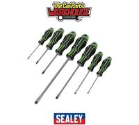 Sealey AK4325HV Screwdriver Set 7Pc Gripmax® - Hi-Vis Green