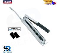 Sealey AK44 3-Way Fill Heavy-Duty Side Lever Grease Gun + 2x Spreaders