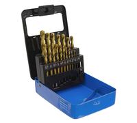 Sealey Drill Bit Set AK4719 HSS Fully Ground 19pc DIN 338 Metric