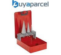 Sealey AK4733 Double Flute HSS M2 Step Drill Bit Set 3pc