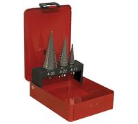 Sealey Premier Straight Flute HSS Cobalt Step Drill Bit Set 3pc