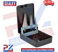 Sealey AK4746 3pc Double Flute HSS 4341 Step Drill Bit Set
